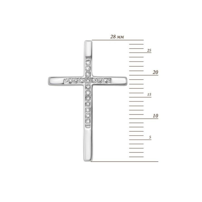 Золотий хрестик з діамантами. Артикул UG5380001/02/00/0080