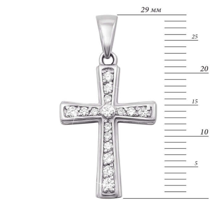 Золотий хрестик з фіанітами. Артикул 3803/б