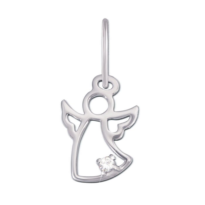 Золота підвіска «Янгол» з фіанітом. Артикул 3818/б