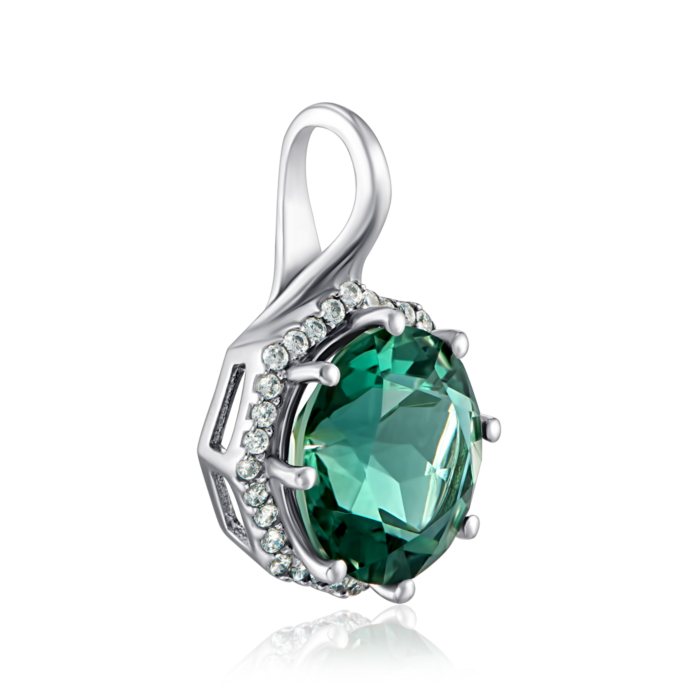 Срібна підвіска з кварцем. Артикул 3827р-QGR