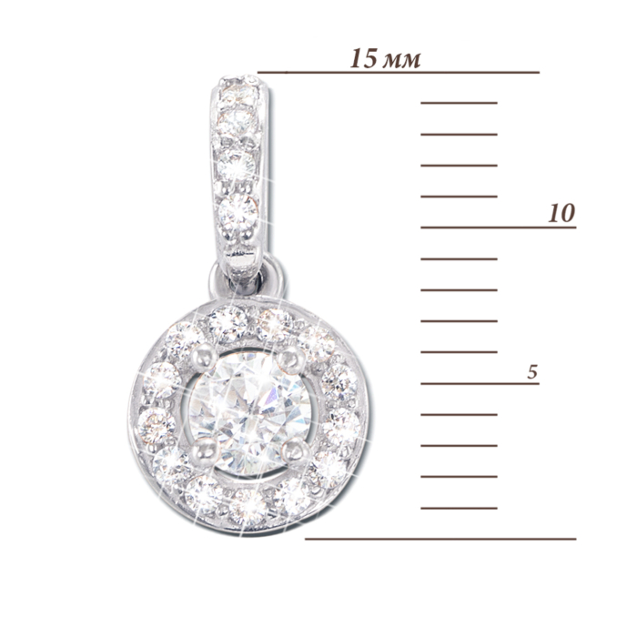 Золота підвіска з фіанітами. Артикул 3874/б кс