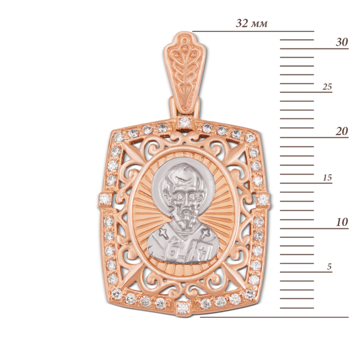 Золотая подвеска-иконка