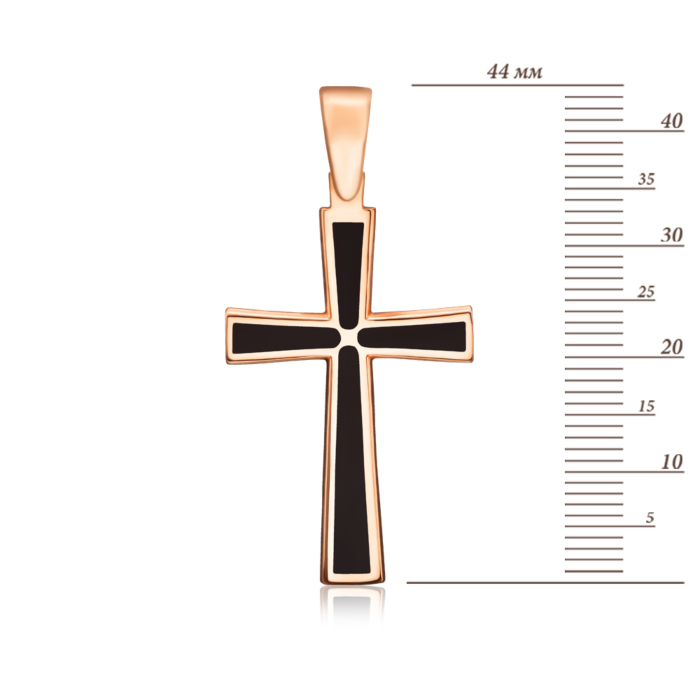 Золотий хрестик з емаллю. Артикул 3937