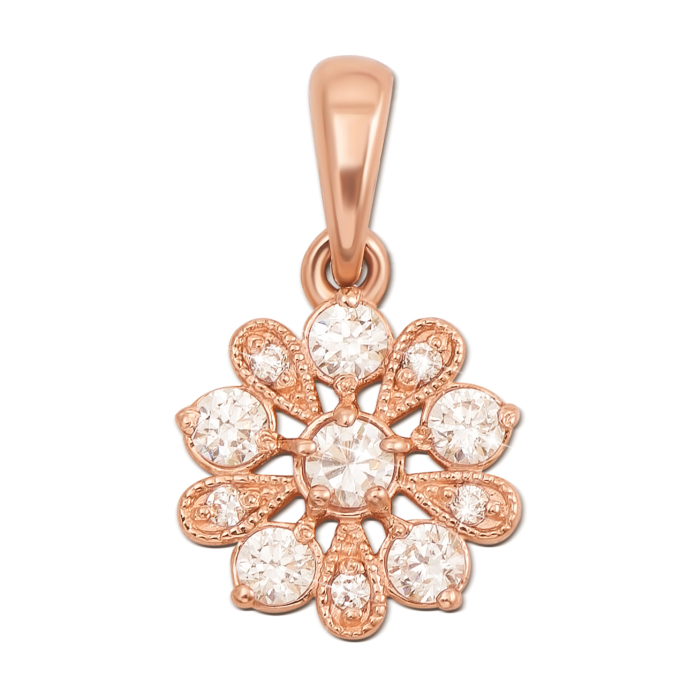 Золота підвіска з фіанітами. Артикул 3950