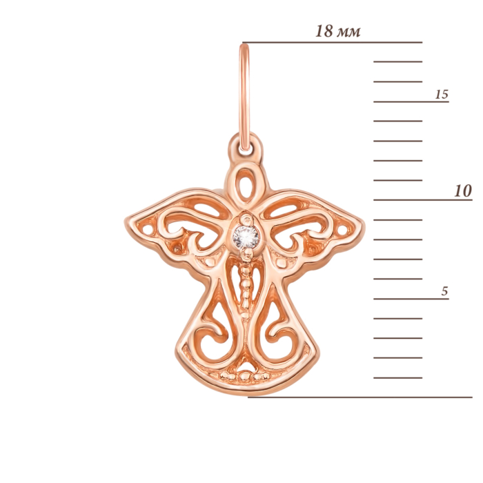 Золота підвіска з фіанітом. Артикул 3954