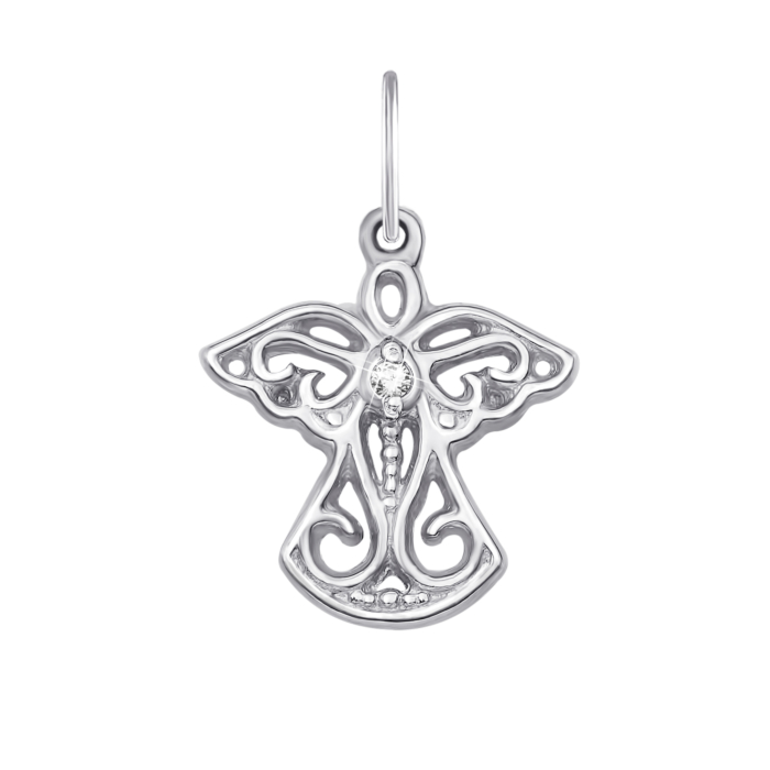 Золота підвіска «Янгол» з фіанітом. Артикул 3954/б