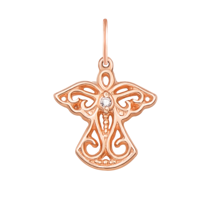 Золота підвіска з фіанітом. Артикул 3954