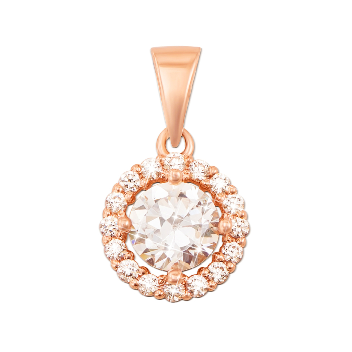 Золота підвіска з фіанітами. Артикул 3958 кс