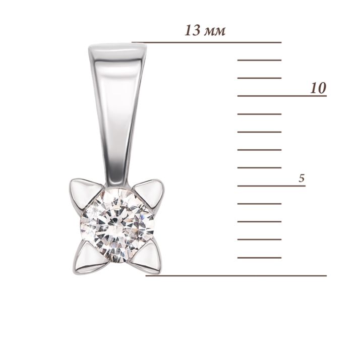 Золота підвіска з фіанітом. Артикул 3963/б