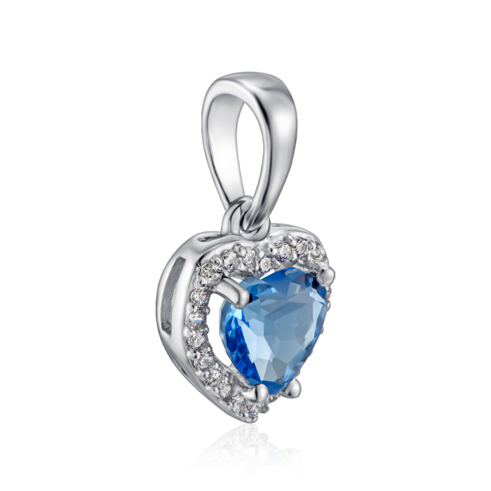 Срібна підвіска з танзанітом. Артикул 3983р-QTANZ