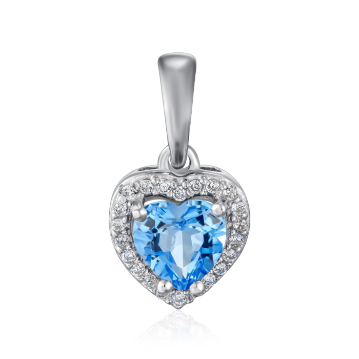 Срібна підвіска з танзанітом. Артикул 3983р-QTANZ
