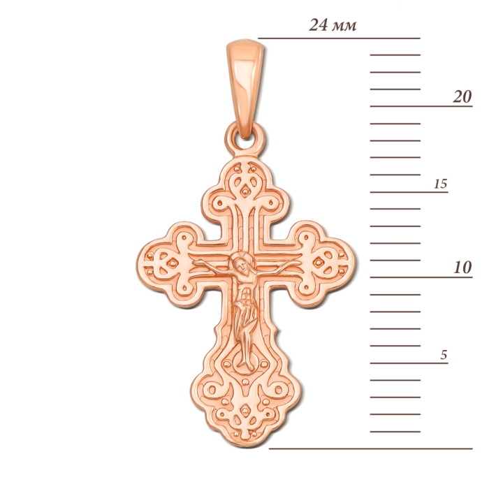 Золотий хрестик з розп'яттям. Артикул 3984