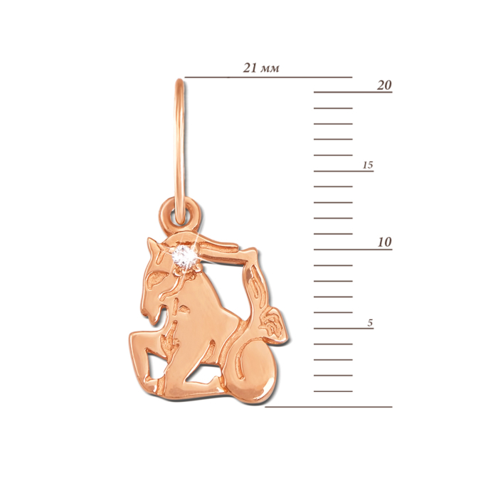 Золота підвіска «Козеріг». Артикул 3990/кз