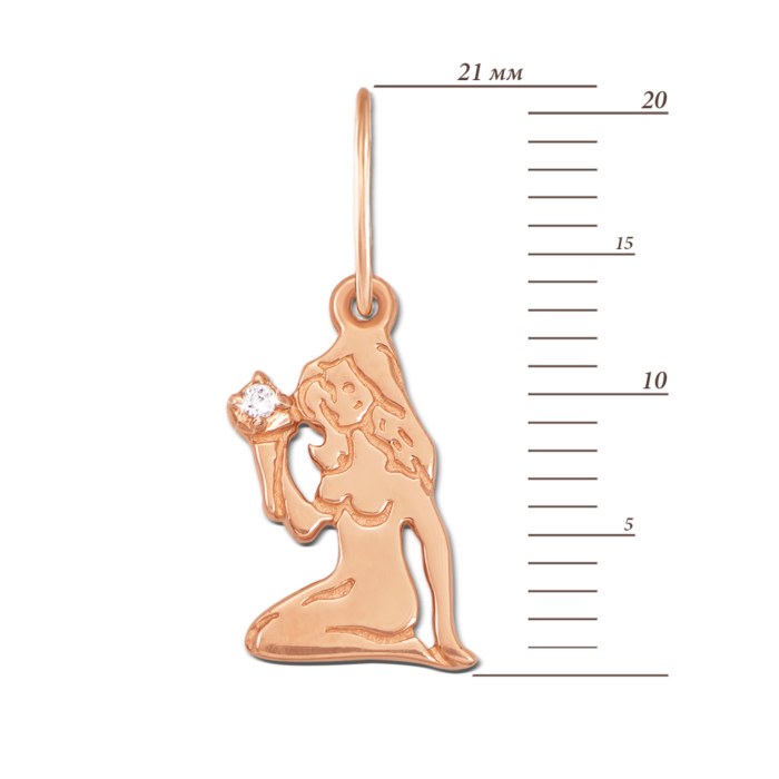 Золота підвіска «Діва». Артикул 3990/дв