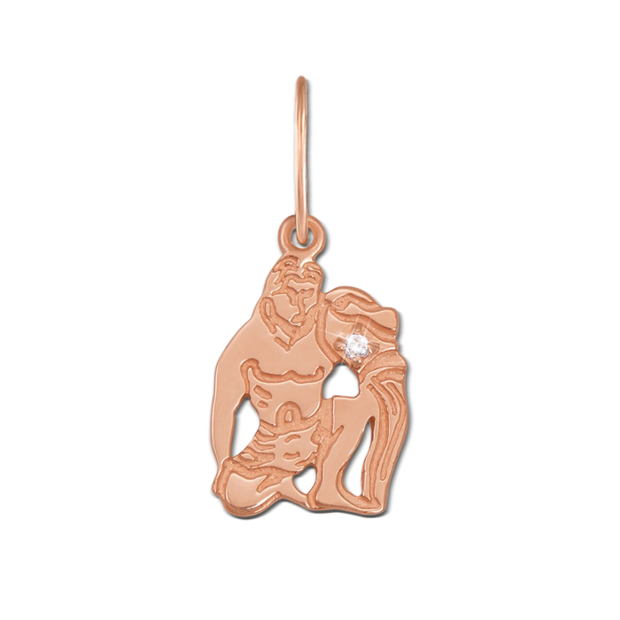 Золота підвіска «Водолій». Артикул 3990/вд