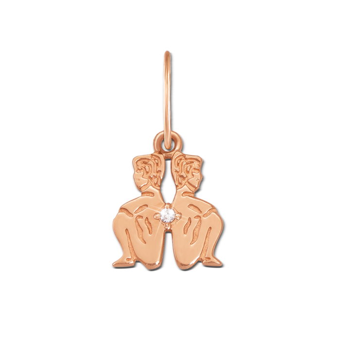 Золота підвіска «Близнюки». Артикул 3990/бл