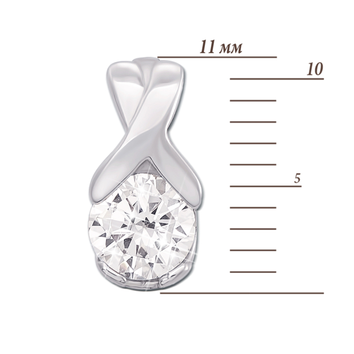 Золота підвіска з фіанітом. Артикул 3991/б