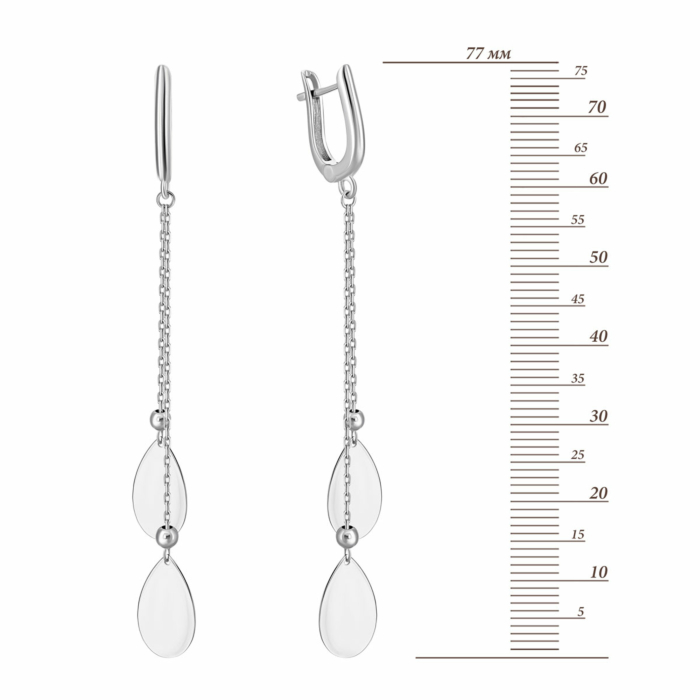 Срібні сережки-підвіски. Артикул UG53FE-03547-1