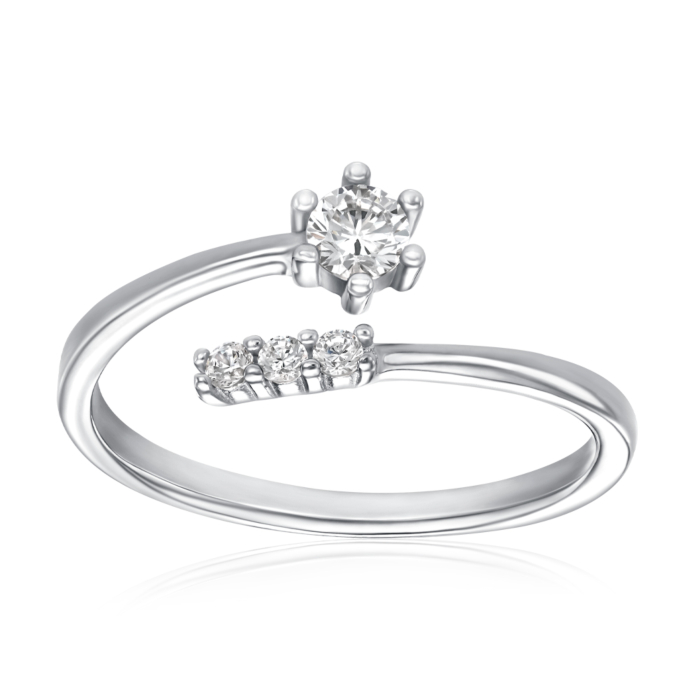 Серебряное кольцо с фианитами. Артикул 3RI70051-R/12/1