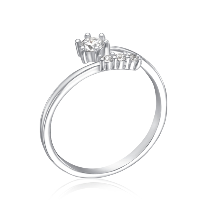 Серебряное кольцо с фианитами. Артикул 3RI70051-R/12/1