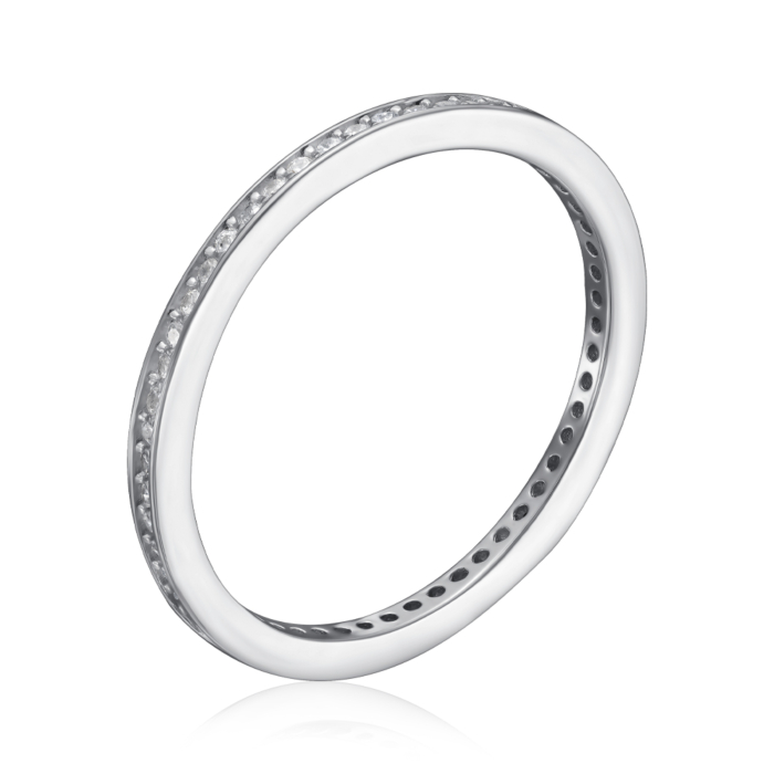 Срібна каблучка з фіанітами. Артикул 3RI70181-R/12/1