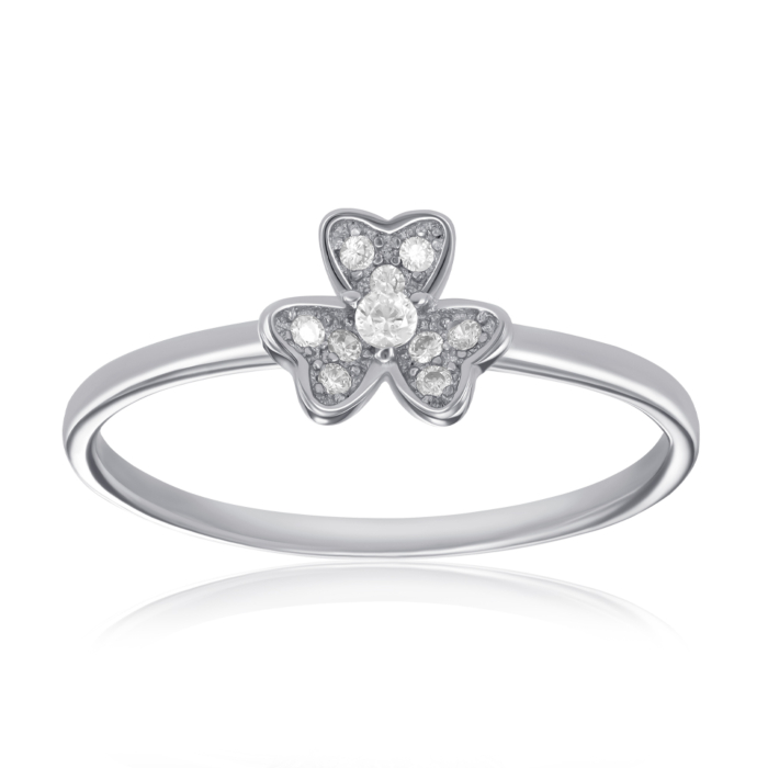 Срібна каблучка з фіанітами. Артикул 3RI71183-R/12/1