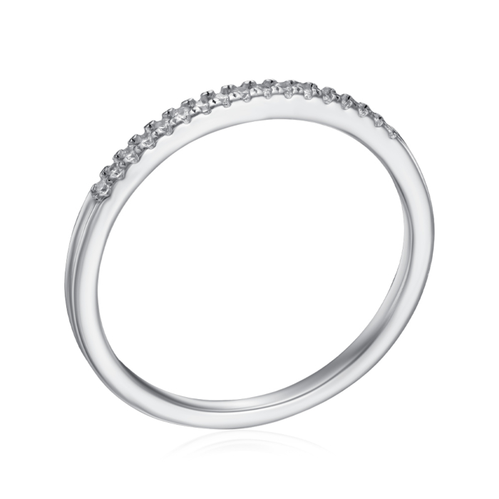 Срібна каблучка з фіанітами. Артикул 3RI71261-R/12/1