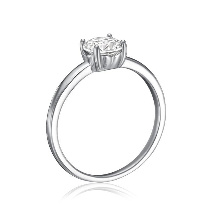 Серебряное кольцо с фианитом. Артикул 3RI71547-R/12/1