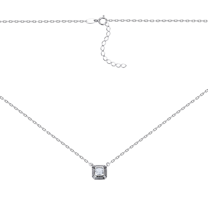 Золотое колье с фианитом. Артикул UG54/21/007/1