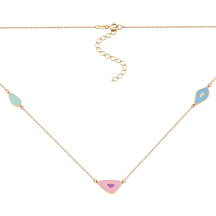 Золотое колье с эмалью. Артикул UG54/21/315/2