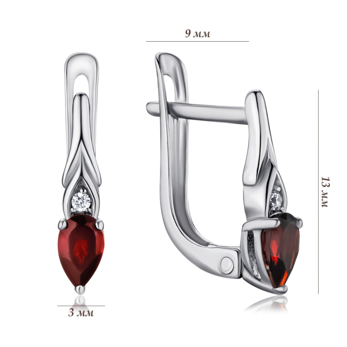 Срібні сережки. Артикул 40157/12/1/5821