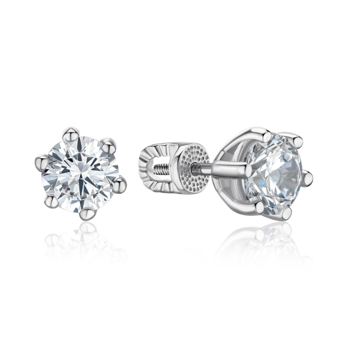 Срібні сережки з фіанітом Tesori 40205/12/1/4026