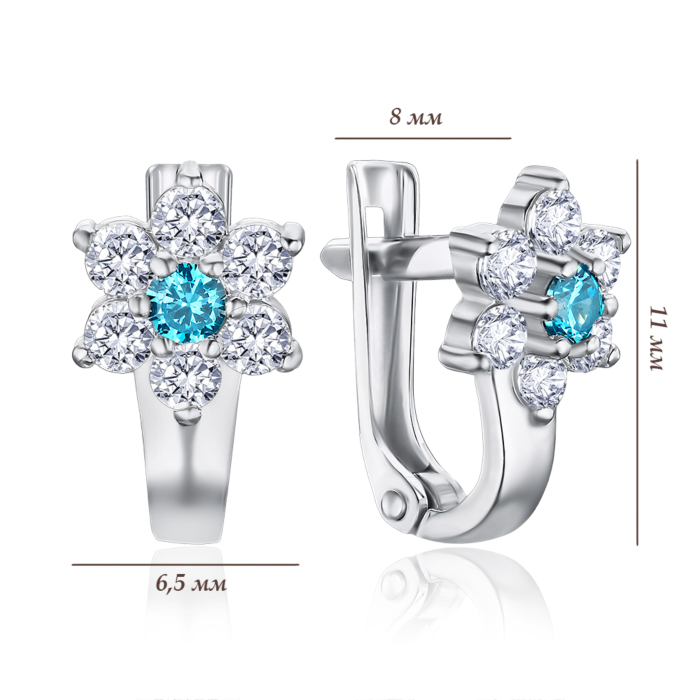 Серебряные серьги 40343/12/1/21564