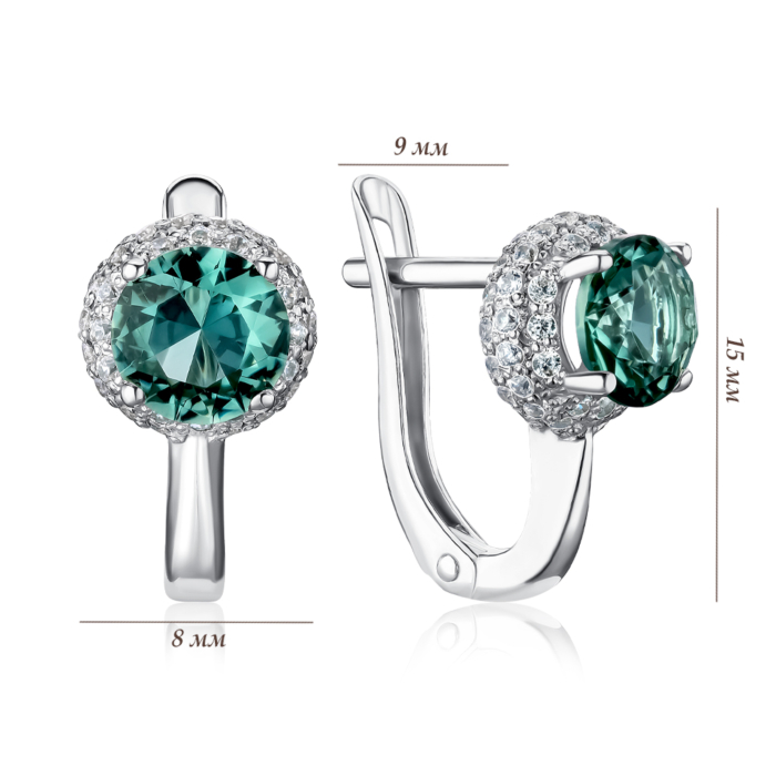 Серебряные серьги. Артикул 40421/12/1/21289