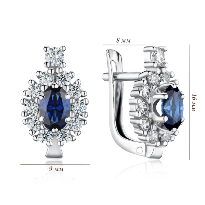 Серебряные серьги. Артикул 40422/12/1/1111