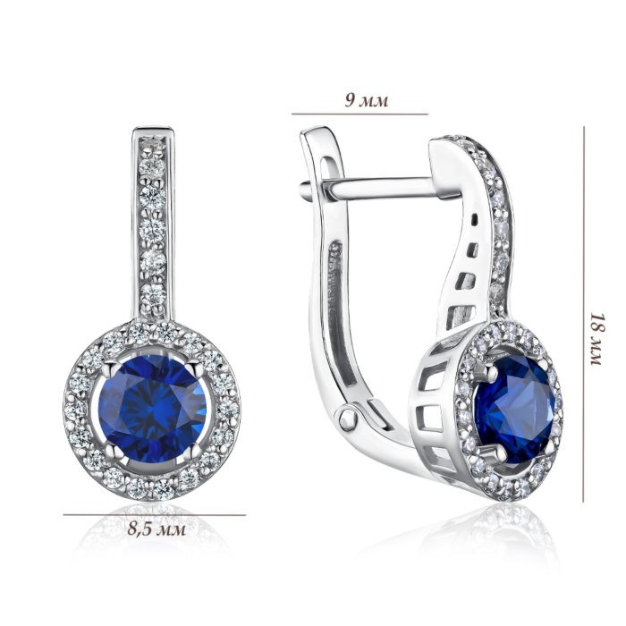 Срібні сережки. Артикул 40428/12/1/1114