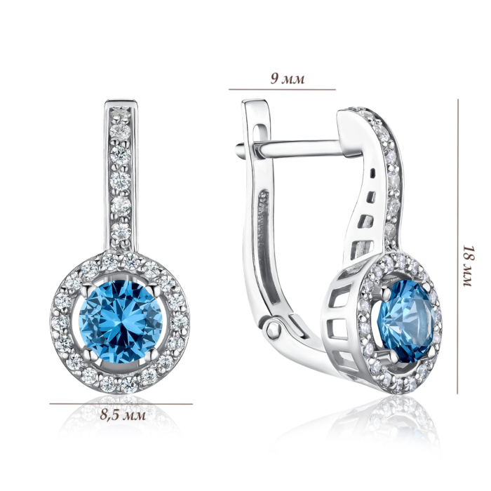 Срібні сережки. Артикул 40428/12/1/1433