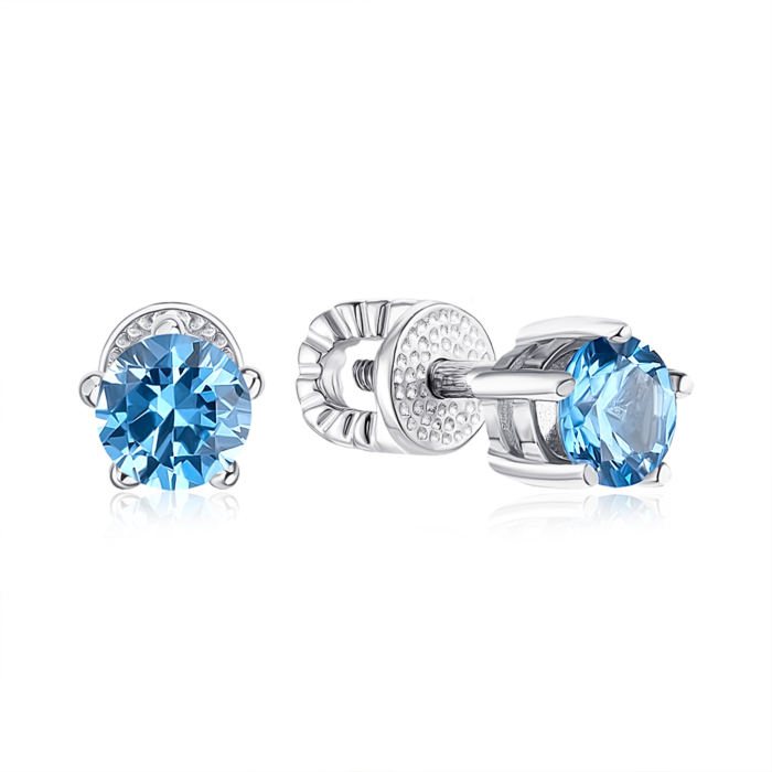 Серебряные серьги со шпинелью. Артикул 40437/12/1/1003