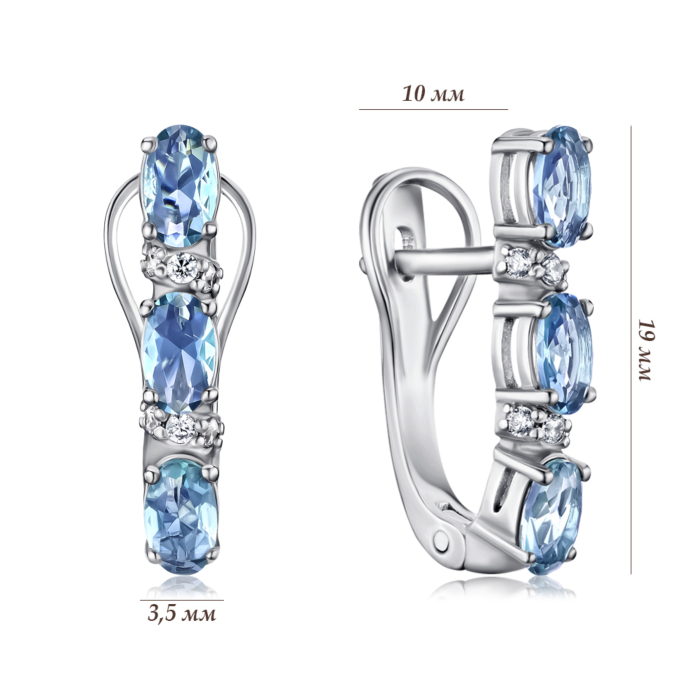 Срібні сережки. Артикул 40455/12/1/1533