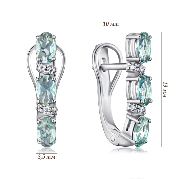 Срібні сережки. Артикул 40455/12/1/2382