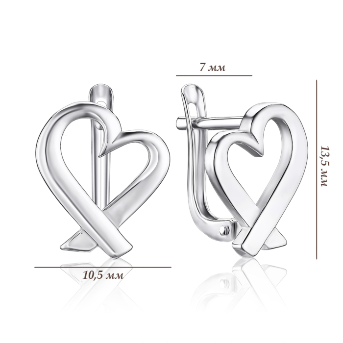 Срібні сережки без вставки 40650/12/1