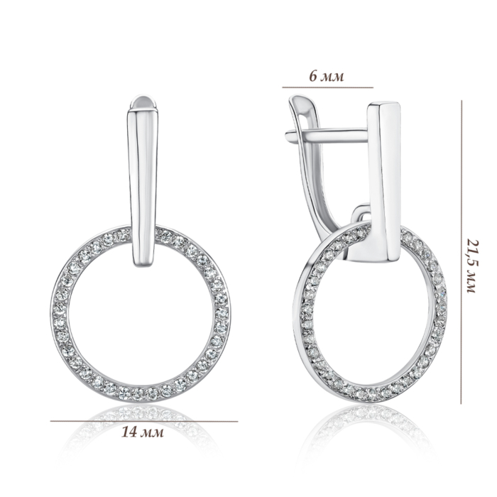 Серебряные серьги. Артикул 40653/12/1/1