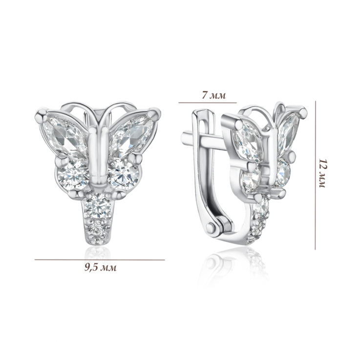 Серебряные серьги. Артикул 40708/12/1/4167