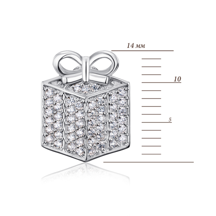 Срібні пусети з фіанітами. Артикул 40769/12/1/1