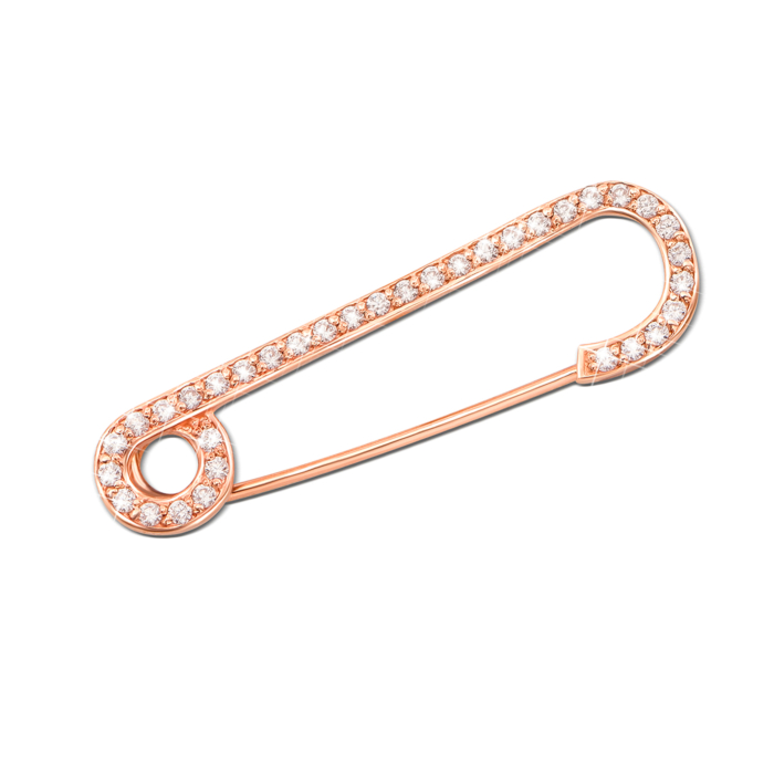 Золота брошка-булавка з фіанітами. Артикул 4079