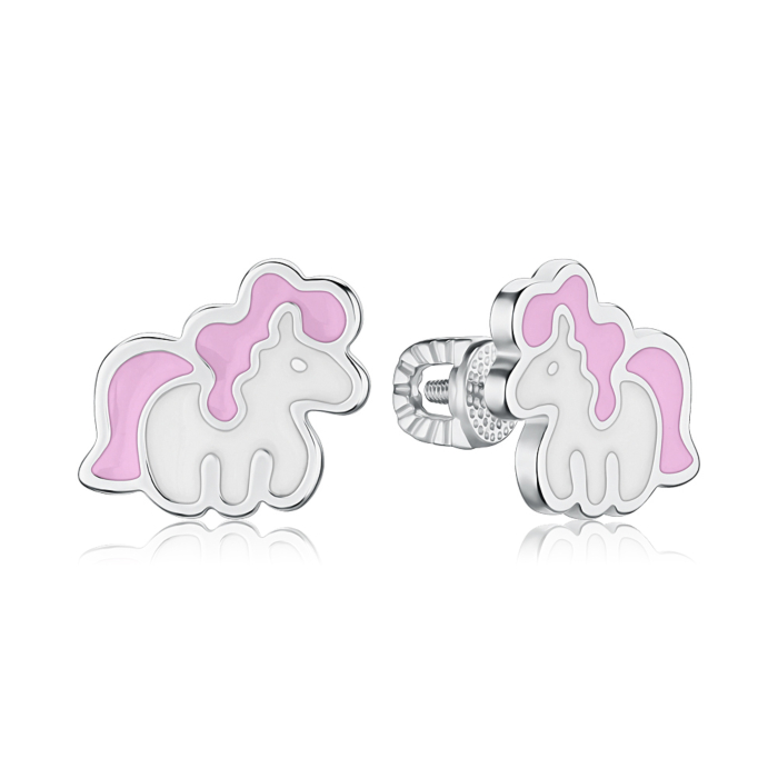 Серебряные серьги с эмалью. Артикул 40970/12/1/1095