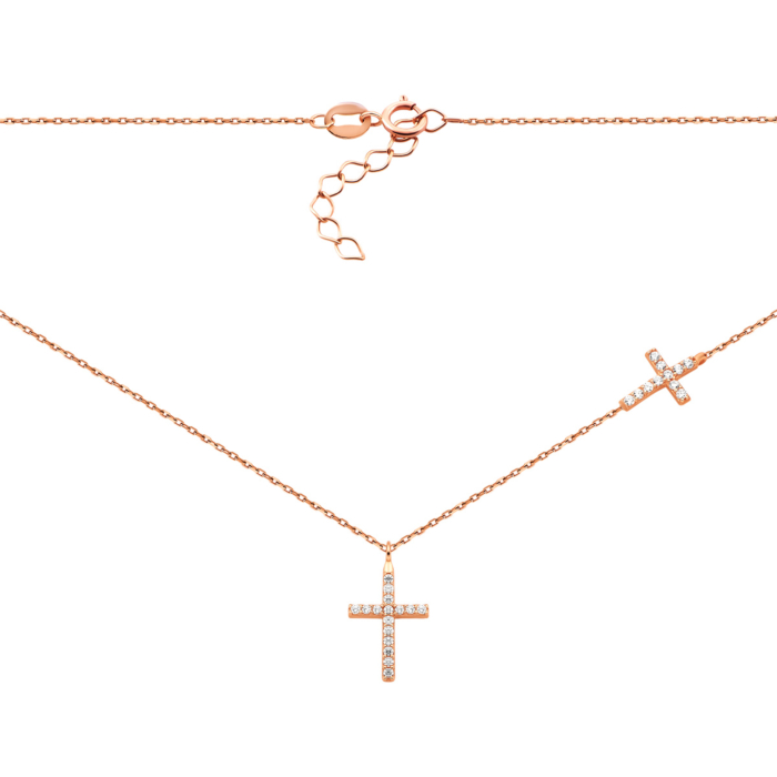 Золотое колье с фианитами. Артикул UG54111012501