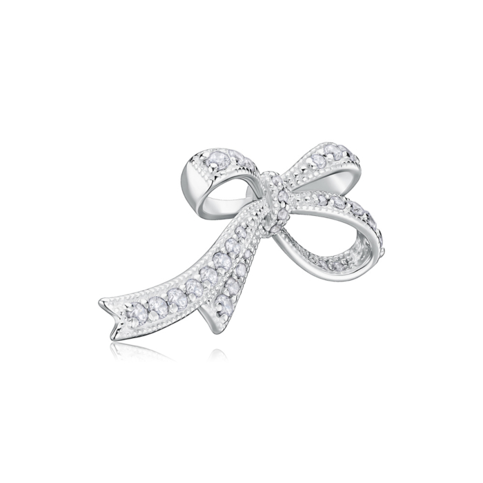 Срібна брошка з фіанітами. Артикул 4117/12/1/117