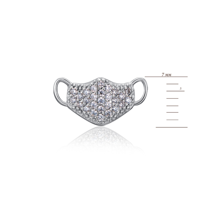 Серебряные серьги с фианитами. Артикул 41263/12/1/1