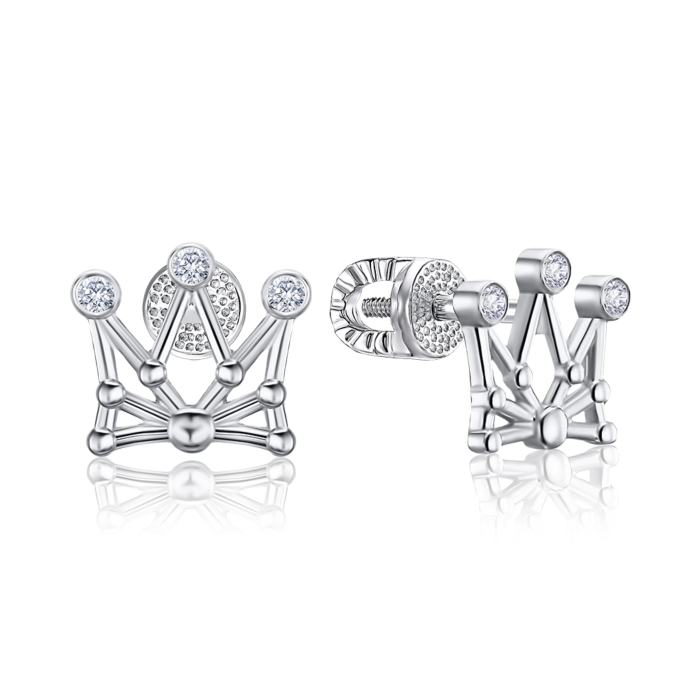 Серебряные серьги с фианитами 41272/12/1/13